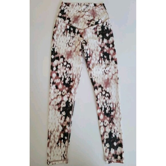 Offline Aerie Leopard Crossover 7/8 Leggings Size M Yoga White Pink - Picture 1 of 4